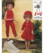  Vintage knitting pattern to fit 20in Teenage doll. Emu 6118. PDF - £1.60 GBP