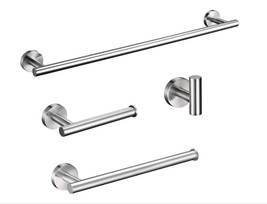 Bathroom Hardware Accessories Set 4Pcs Stainless Steel Polished Chrome Clearance - £44.69 GBP