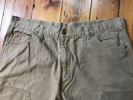 Bear River Workwear Tan Beige Wide Leg Carpenter Cargo Work Pants 42x30  42 - $39.99