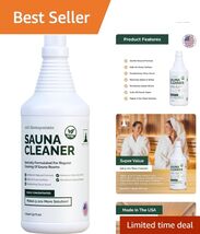 Natural Sauna Cleaner &amp; Deodorizer – 1 Quart Concentrated Eco-Friendly S... - $49.45