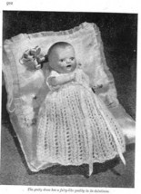 Vintage knitting pattern for tiny baby doll 6.5in. Womans Weekly. PDF - $2.15