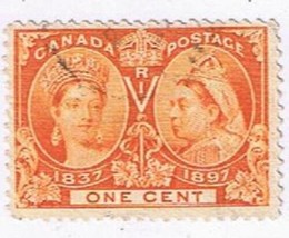 Stamps Canada #51 Queen Victoria Jubilee 1c Orange Used - £1.08 GBP