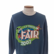 2007 Los Angeles L.A. County Fair Medium Blue Sweatshirt Crewneck Graphi... - £28.62 GBP