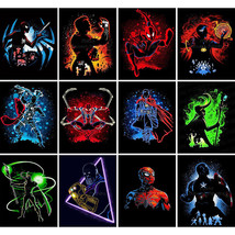 5D Diamond Painting Marvel Iron Man Cartoon Spiderman Art Embroidery DIY Kit New - £7.43 GBP