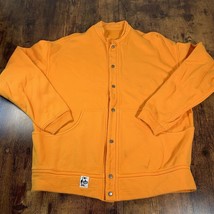 CHUMS Hurricane Button Down Sweat Shirt Small Orange - $29.69
