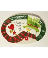 Fitz and Floyd Snowman Sing with Joy Christmas Appetizer Dessert Cookie ... - £9.38 GBP