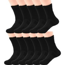 11 pairs Mens Cotton Athletic Sport Casual Long Work Crew Socks Size 9-11 6-12 - £18.37 GBP