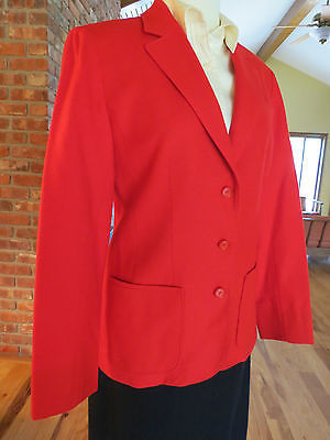 Primary image for VTG PENDLETON jacket HOLIDAY RED WOOL   BLAZER- USA  TAG 10 8? 36" bust