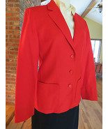 VTG PENDLETON jacket HOLIDAY RED WOOL   BLAZER- USA  TAG 10 8? 36&quot; bust - £18.30 GBP