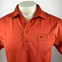 Travis Mathew Mens Orange Golf Polo Shirt Superior National at Lutsen Sz Medium - £23.40 GBP