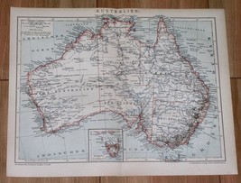 1900 Original Antique Map Of Australia - £21.05 GBP