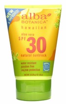 NEW Alba Botanica Hawaiian Sunscreen SPF30 Aloe Vera 3 Fl Oz - £13.57 GBP