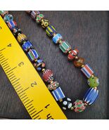 Cuentas Chevron multicolores vintage estilo veneciano africano cuentas h... - $43.60