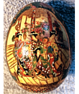 Chinese Stamped Satsuma Moriage Porcelain Hand Painted Egg 4 1/2&quot; Geisha... - £60.13 GBP