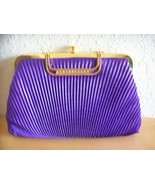 NEW!! Purple Pleated Evening Handbag/Clutch Purse  - $27.43 CAD