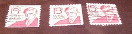 Oliver Wendell Holmes 15 Cent Coil U.S.Postage Stamp For Collection Set 3 stamps - £1.57 GBP