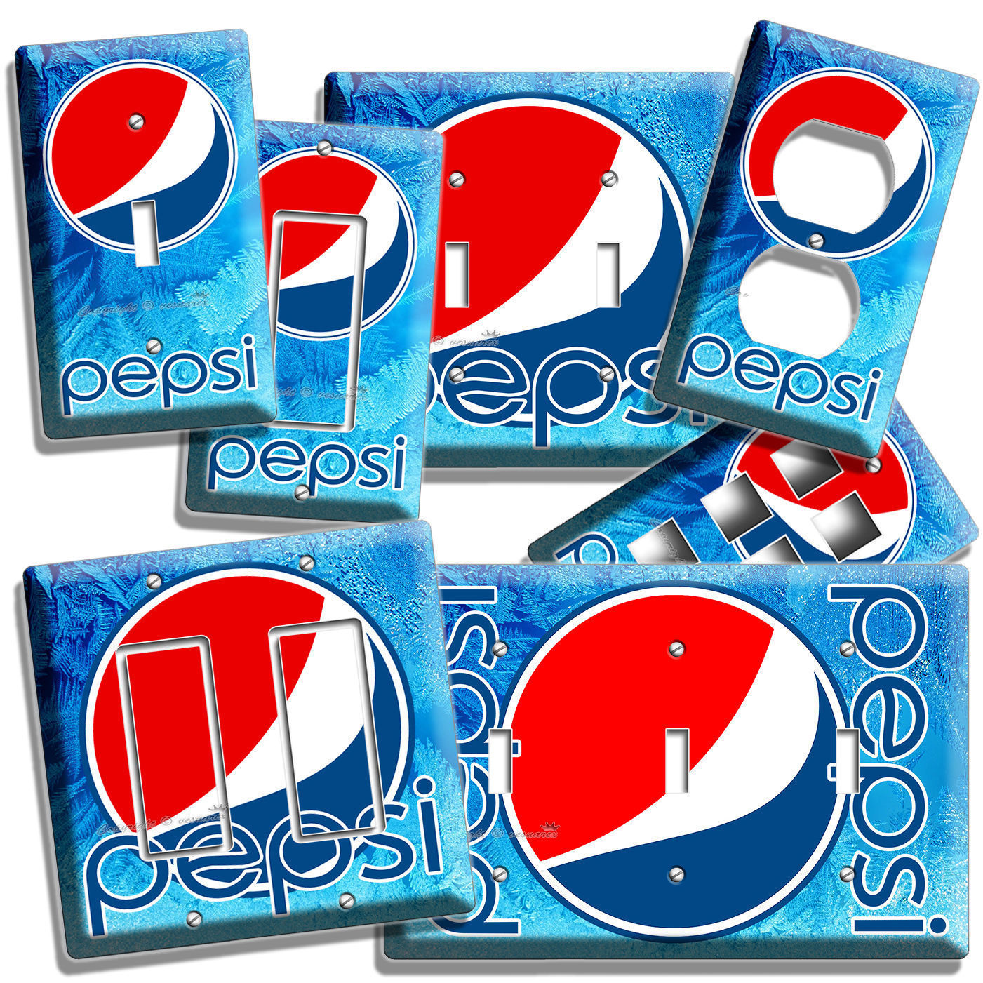 PEPSi COLA ICE LIGHT SWITCH OUTLET WALL PLATE COVER KITCHEN and DINING ROOM ART