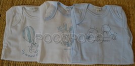 3 Short Sleeve Half Body Baby Underwear For Boys And Girls In Cotton Liabel - $19.58