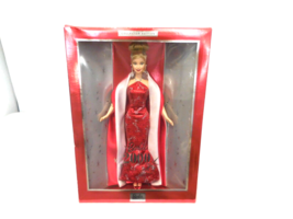 Barbie Mattel 2000 collector edition red and white dress NIB Blonde + Earring - $10.90