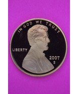 Gem Proof 2007 S Ultra Deep Cameo Lincoln Memorial Cent Same Coin In Pic... - $13.65 CAD
