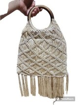 INC Bangle International Concepts INC Miyya Fringe Woven Bangle bag Natural - £13.87 GBP