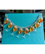 Unique APEROL SPRITZ BRACELET handmade MINIATURE glasses ORANGE xmas PAR... - €43,49 EUR