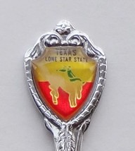 Collector Souvenir Spoon USA Texas Lone Star State Bucking Bronc Emblem - £2.35 GBP