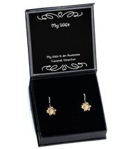 New Wife Sunflower Earrings, My Wife is an Awesome Funeral Director, for... - £38.40 GBP