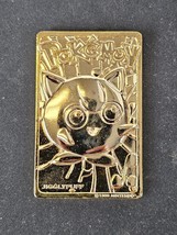 Pokemon Jigglypuff Trading Card Bar 23K Gold Plated 1999 Nintendo Burger... - £6.92 GBP