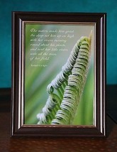 Bible Scripture Picture Print In Frame &amp; Glass 5X7 New-Ezeikiel 31:4-Verse-Faith - £7.80 GBP