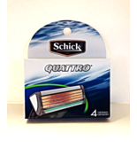 New Schick Quattro Cartridge Refills 4 Blades Aloe Lubrication Strip 4 C... - $12.34 CAD