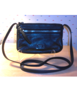 Fossil Black Pebbled Leather Crossbody Shoulder Bag - $39.00