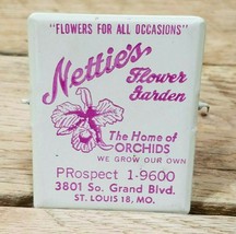 Netties Flower Garden St Louis MO Advertisement Clip Chip Clip Bag Clip - £8.07 GBP