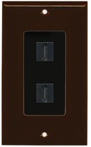 RiteAV - 2 Port HDMI 2.0 Keystone Wall Plate (Brown &amp; Black) - $8.28