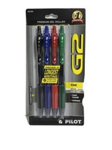 PILOT G2 Premium Refillable &amp; Retractable Rolling Ball Gel Pens 4-Pack NIP - £11.64 GBP