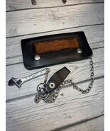 Vintage Leather Harley Davidson Wallet With Chain And Wrench - $48.51