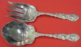 Imperial Chrysanthemum by Gorham Sterling Silver Salad Serving Set 2pc 10&quot; - £551.96 GBP