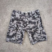 Levis Shorts Men 32 Black Gray Camo Cargo Outdoor Rugged Camping White Tab - £14.93 GBP