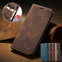 For Samsung S21 Ultra S20 Note10 S8 S9 Leather Wallet Magnetic Flip cover Case - £43.80 GBP