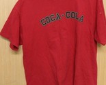 Coca-Cola T Shirt White Large Red with Black Writing DW1 - $10.88