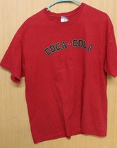 Coca-Cola T Shirt White Large Red with Black Writing DW1 - $10.88