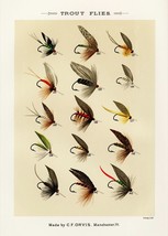 13827.Decor Poster.Room interior art design.Fishing fly.Fish market bait shop - £12.74 GBP+