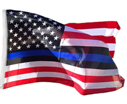American Us Police Usa Thin Blue Line Flag American Law Us Tex® 100D 3&#39;X5&#39; Flag - £14.81 GBP