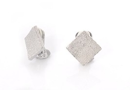 Hammered Statement Chunky Earrings Women Stud Gold Plated Handmade Uniqu... - $46.85
