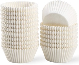 Caperci Standard White Cupcake Liners 500 Count, No Smell, Food Grade &amp; Grease-P - £9.32 GBP