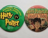 Set of 2 Harry Potter IV Promo Pin Back Advertising Buttons - £10.27 GBP