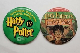 Set of 2 Harry Potter IV Promo Pin Back Advertising Buttons - £10.25 GBP