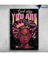 Black Queen God Says You Are Confident Strong Beautiful Enough Smart Lov... - £12.59 GBP