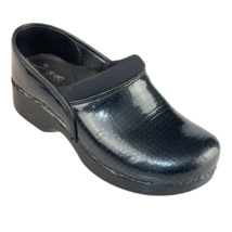 ABEO B.I.O. SYSTEM Shoes Women ELLIE Patent Leather Embossed Clogs Black... - $26.99