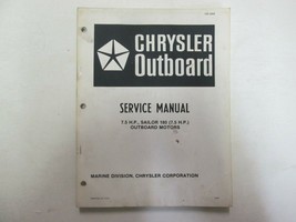 1982 Chrysler Outboard 7.5 HP Sailor 180 Service Repair Shop Manual OB 3... - $10.01